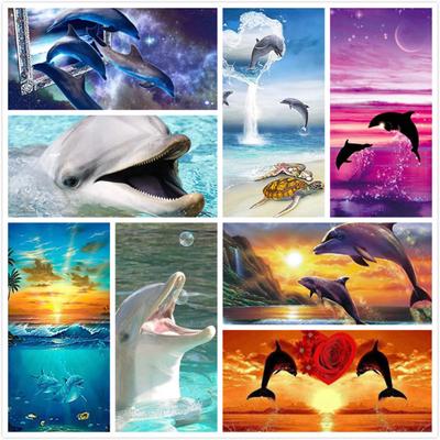 Ricamo Diamante 5D Mosaico Animale Fai da Te Regalo Fatto a Mano Pittura Diamante Delfino Decorazione Casa