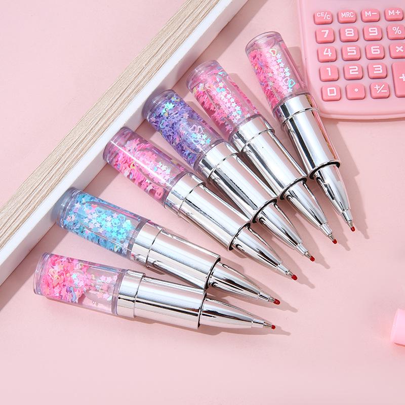 2024 Creative Heart-Shaped Glitter Gel Pen - Trendy and Cute for Students