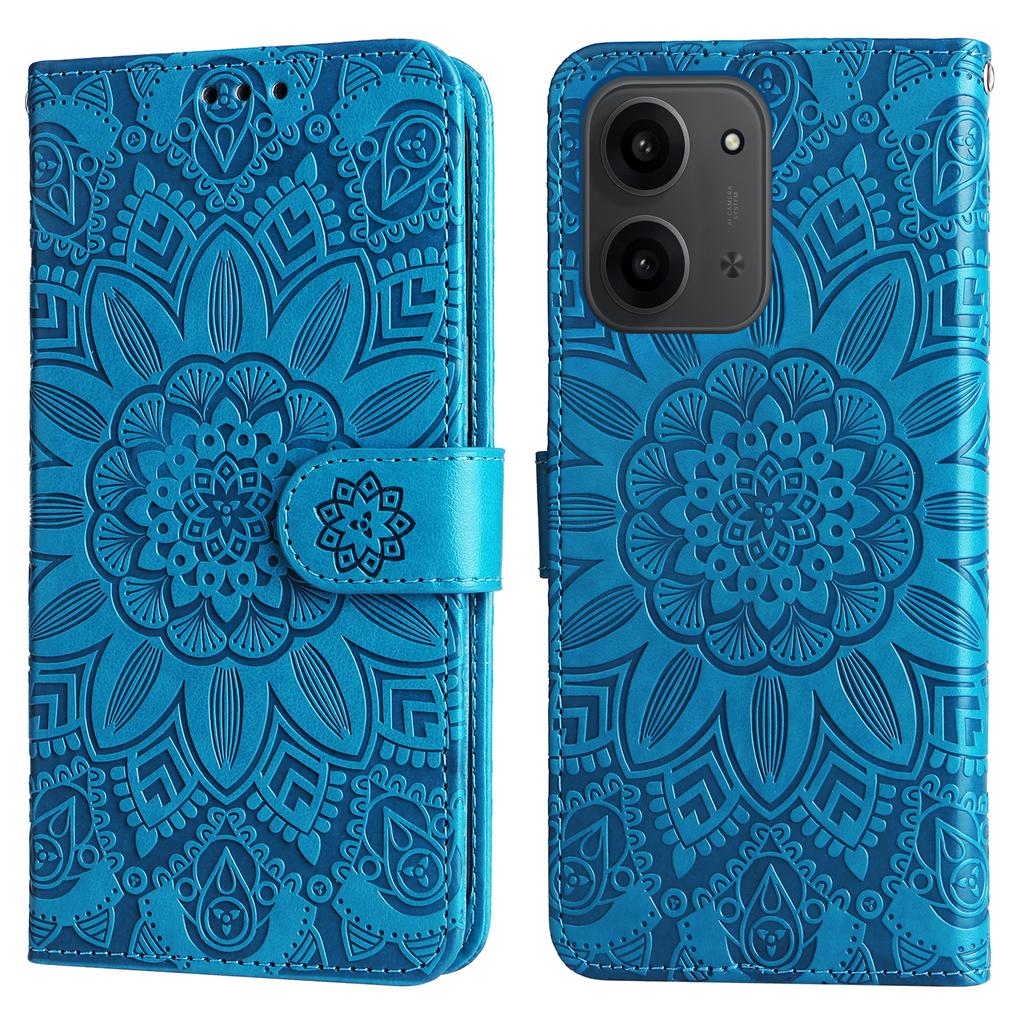 For Xiaomi Redmi 15C 4G (Global) (171mm)/Poco C85 4G (171mm) Case Sunflower Imprint Leather Wallet Phone Cover