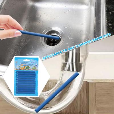 12 Pieces Drain Sticks Clog Remover Easy Drain Cleaning Sanitation Enzyme Rod Clog Remover Odors Eliminator Sewer Dredging