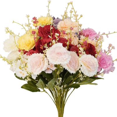 Simulation Carnation Premium Fake Flower Bouquet, Home Wedding Hall Bouquet Mother'S Day Decoration Simulation Flower