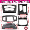 Accessori Interni Neri in Fibra di Carbonio Per Dodge Charger 2015-2025 Console Centrale Pannello Leve Cambio Aria Copertura Protettore Kit 5 Pezzi