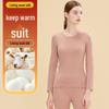 2025 New Wool Silk Double-Sided Fleece Underwear Set for Women and Men - Warm Autumn Clothing