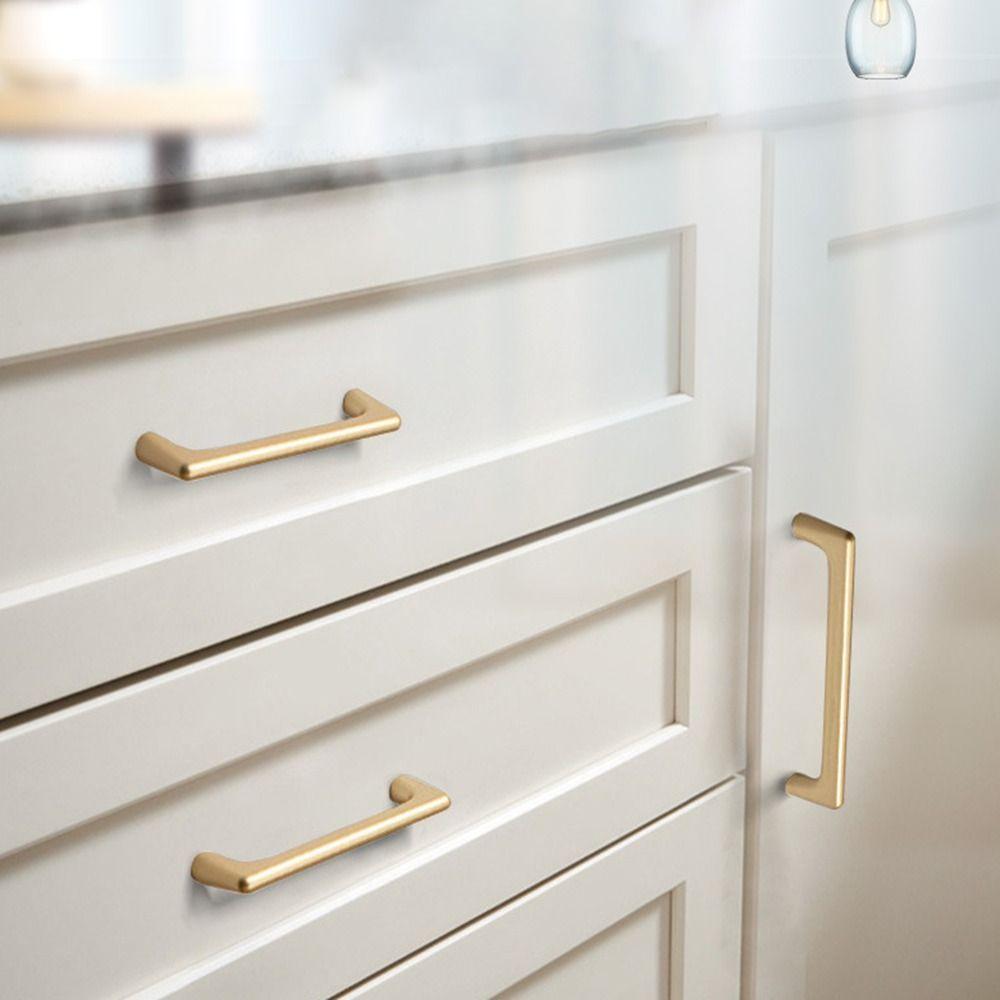 Zinc Zinc Zinc Alloy Gold Modern Durable Simple Cabinet Handle Door Pull Drawer Knob Furniture Hardware
