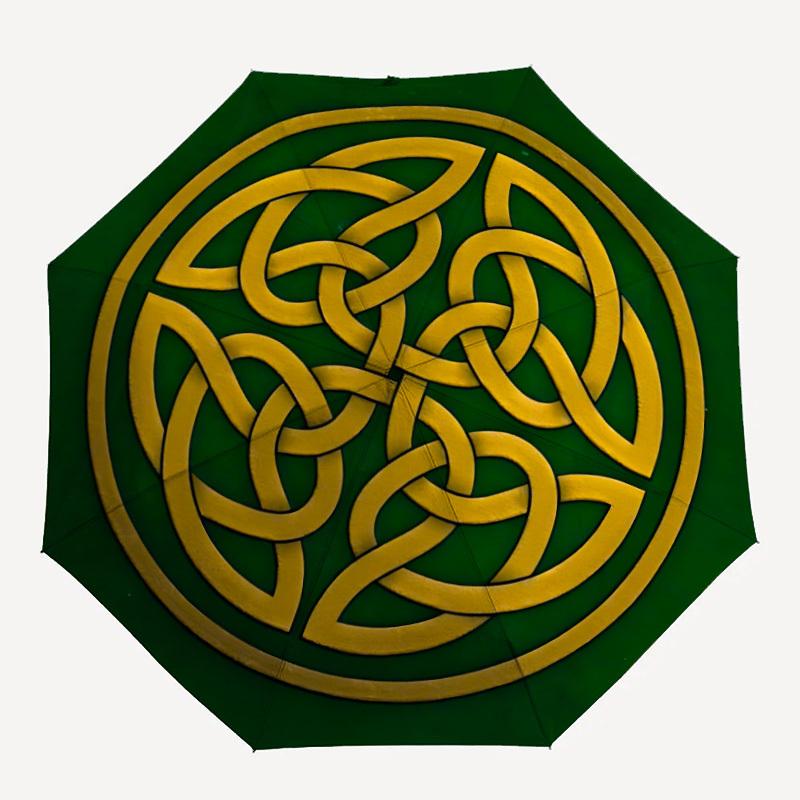 

1pc Celtic Knot Automatic Open/Close Umbrella, Portable Folding Umbrella for Travel, Themed Events, It is suitable as a gift for various festivals, Ou
