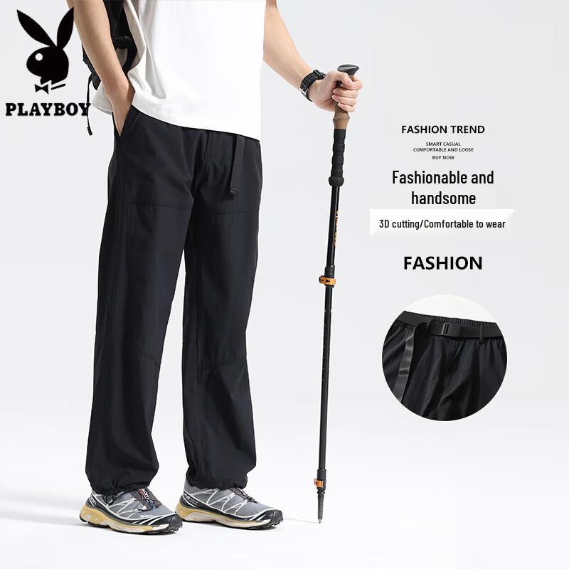 PLAYBOY Men s Spring/Summer Outdoor Quick-Dry Straight-Leg Pants 5XL