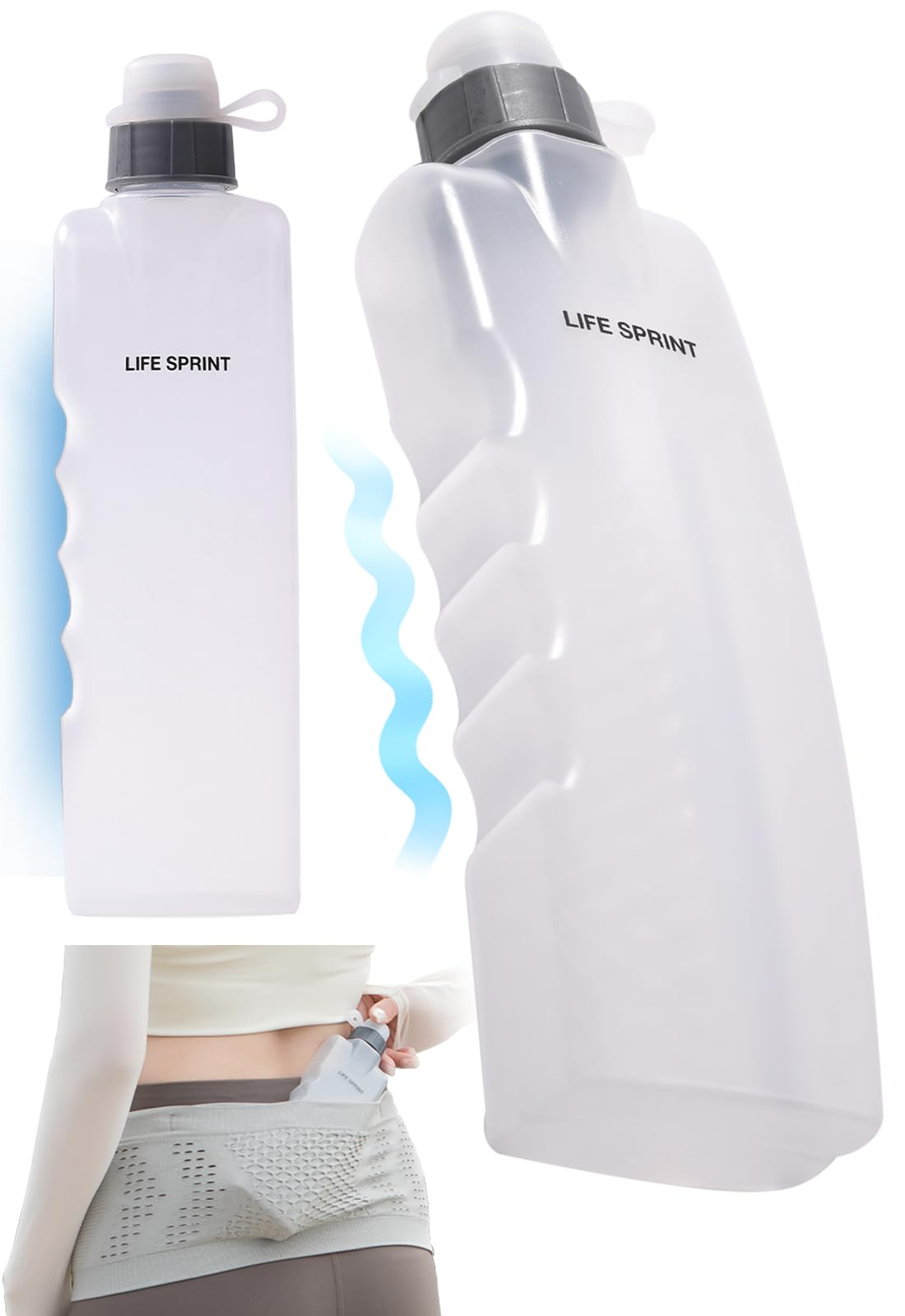 

[Recommended by Japanese National Team Athletes] 360ml Water Bottle, Lightweight, Compact, Slim Design, Perfect for Running, Marathons, Jogging, and