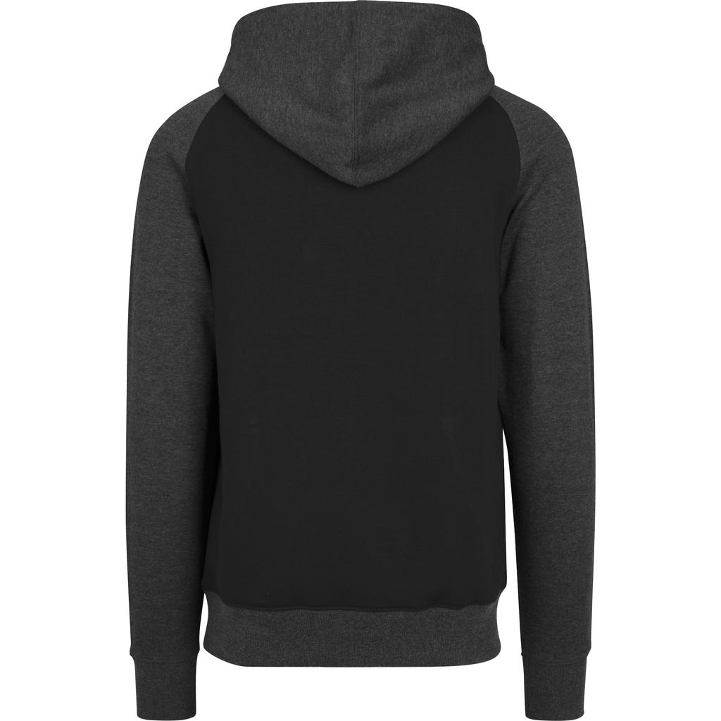 Build Your Brand Mens Raglan Hoodie