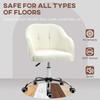 46-56 Cm Teddy Fleece Office Chair - Cream