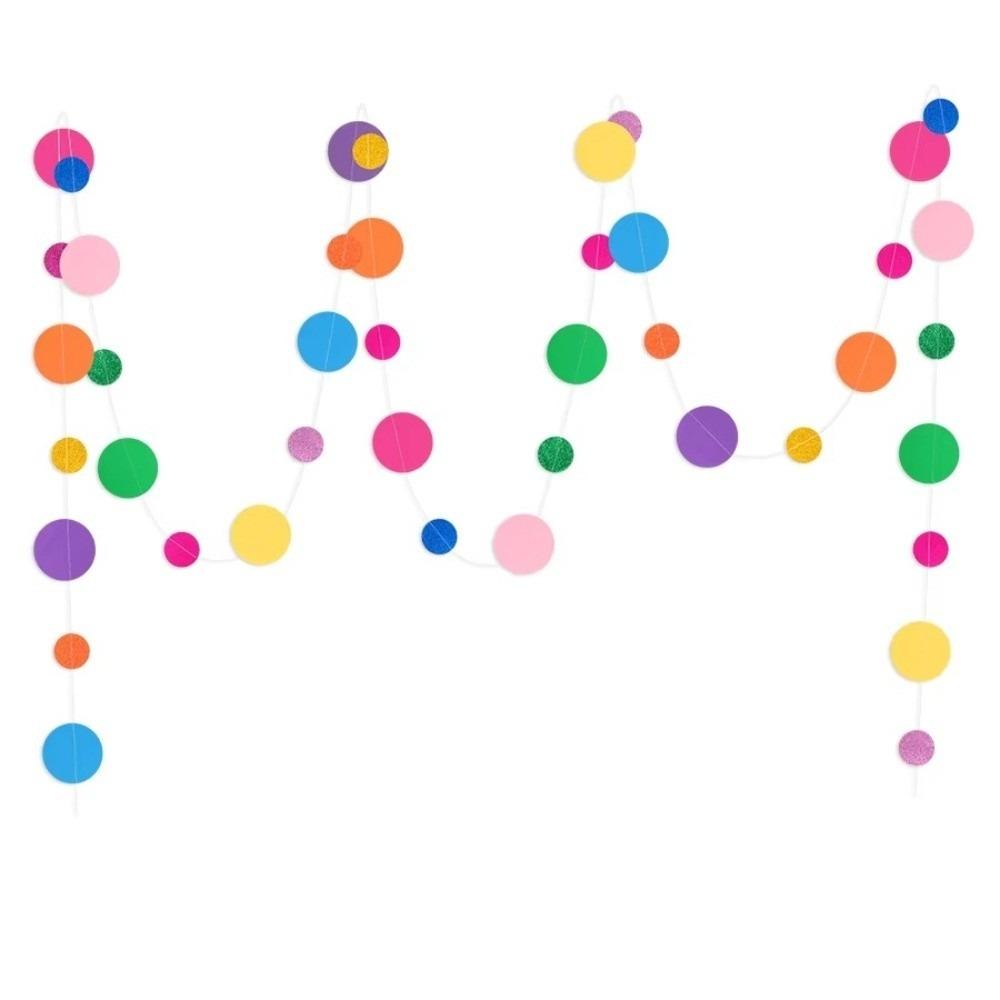 Colorful Polka Dot Garland Round Dots Party Garland Birthday Party Decorations Colorful Dot