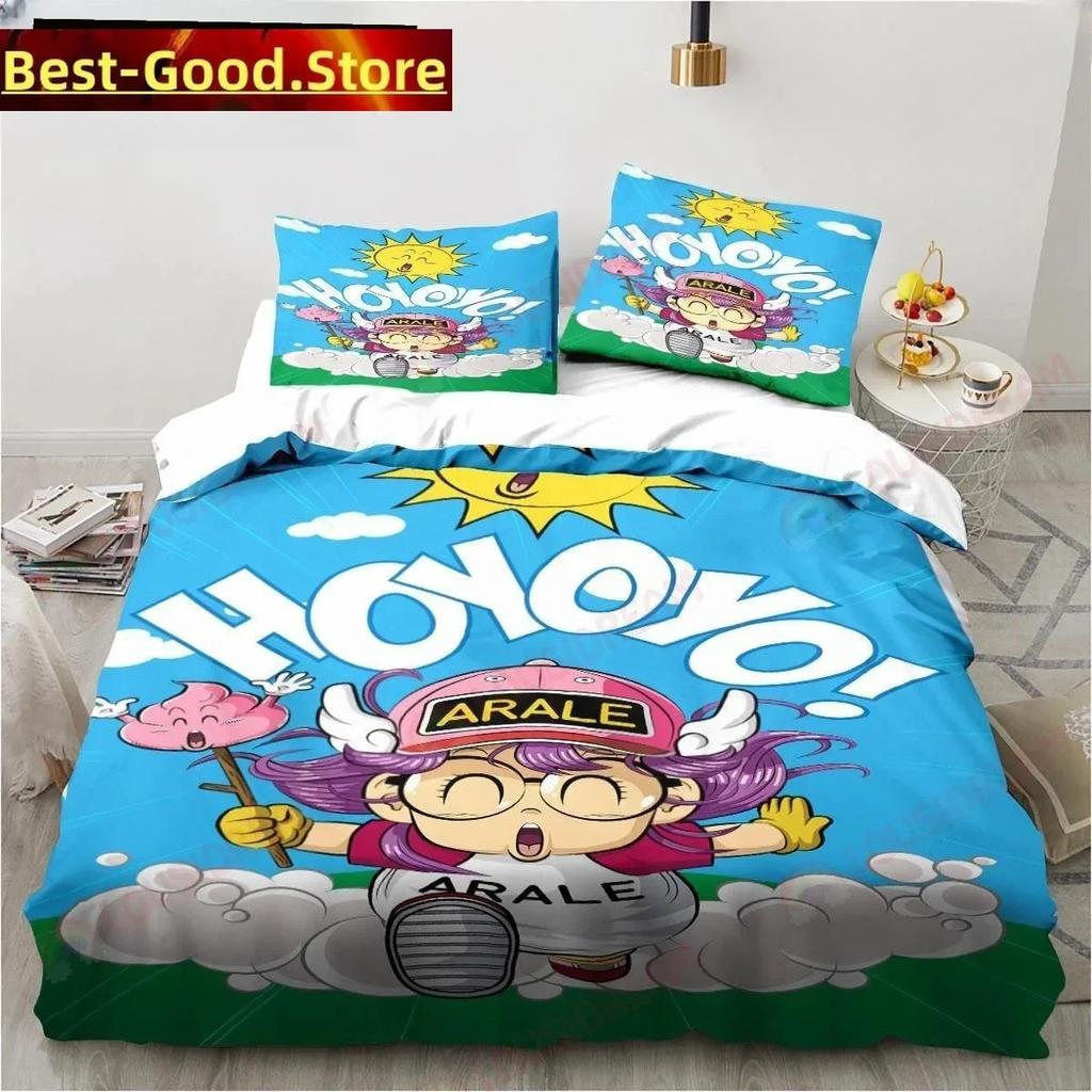 New Adorable Lovely Carton DR S-Slump Arale Anime Beding Set Shet King Twin Double Child Beding Set Mircofiber or Polyester Soft Duvet Cover