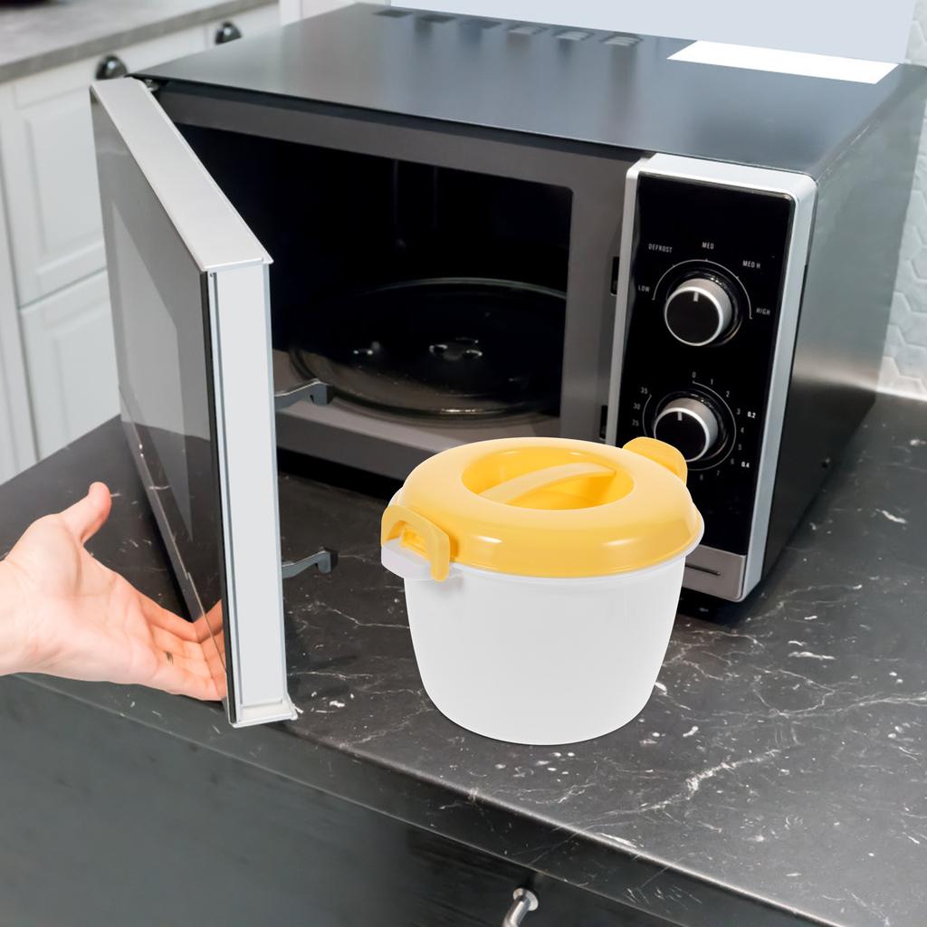 Microwave Rice Cooker Household Micro-Wave Oven Microwaveable Steamer Plastic Pasta Pot Microwaveable Rice Cooker
