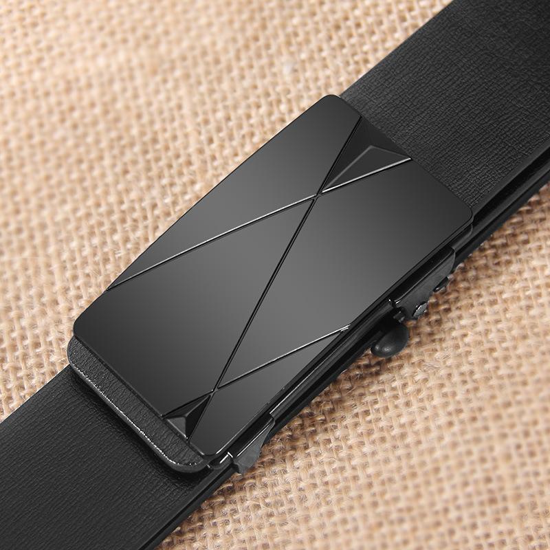 

Genuine Leather Belts for Men s Business Formal Wear Casual Automatic Buckle Belts for Young Pure Cowhide Trendy Trousers 130cm