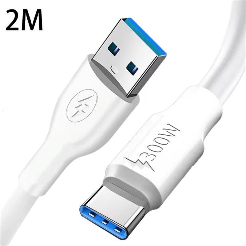 

Прочный толстый кабель Type C 300 Вт, сверхбыстрая зарядка, зарядное устройство USB C для телефона, кабель передачи данных для Android, Samsung, Xiaomi, Huawei, провод Type-C 2M