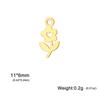 5 pieces/pack Mini Cat Flower Jewelry Owl Cherry Star Heart shaped Bow Stainless Steel Pendant DIY Necklace Bracelet Jewelry