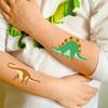1 buc/3 buc Transferuri temporare de tatuaje pentru petrecerea de dinozaur mari, Tyrannosaurus T-Rex și mai multe autocolante festive pentru corp, tatuaje false de desene animate pentru băieți și fete