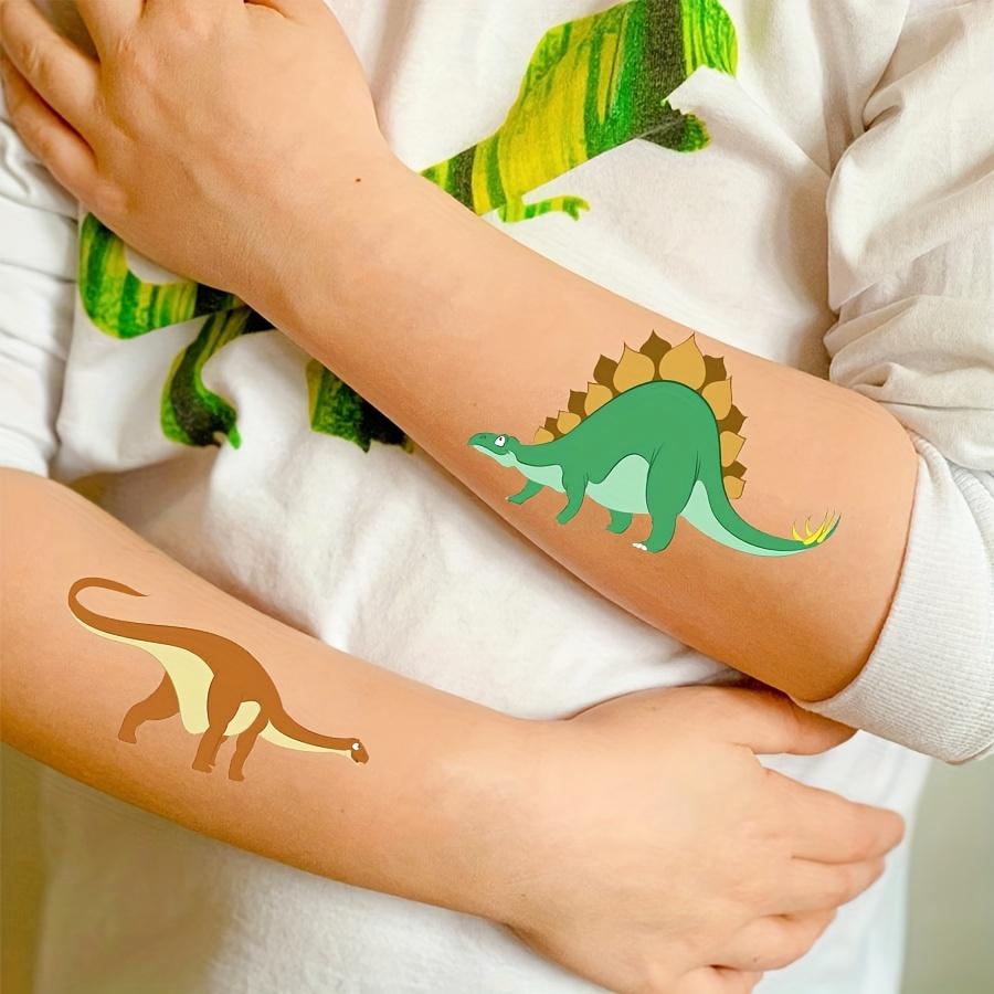 1pc/3pcs Big Dinosaur Party Temporary Tattoo Transfers, Tyrannosaurus T-Rex And More Festive Body Stickers, Cartoon Fake Tattoos For Boys And Girls