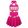 Mädchen Karneval Party Halloween Cosplay Cheerleading Uniform Outfit Ärmelloses Kleid mit überkreuztem Rücken