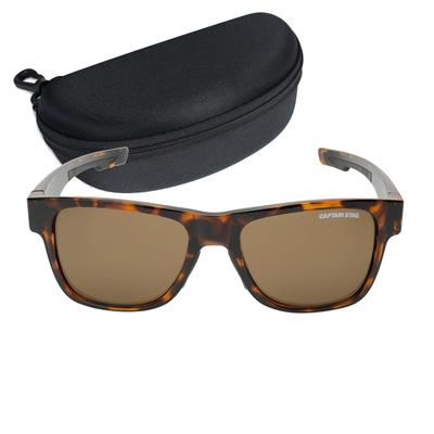 Sunglasses with Plastic Men's Case, Frame, Brown, CS-009-2-EH-72