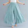 Ethnic Style Plus Size Elastic Waist Linen Skirt-Pants, 12 Colors - Lotte 2024 Mori Girl Collection