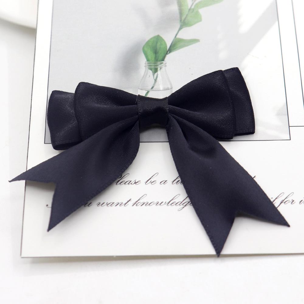 2,5 cm Polyester mit Schwalbenschwanz-Wickelbund Schleife DIY Handgefertigte Blume