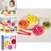 Wooden Kids Color Sorting Toy With Fruit Bead Clips For Early Education And Fine Motor Skills Development