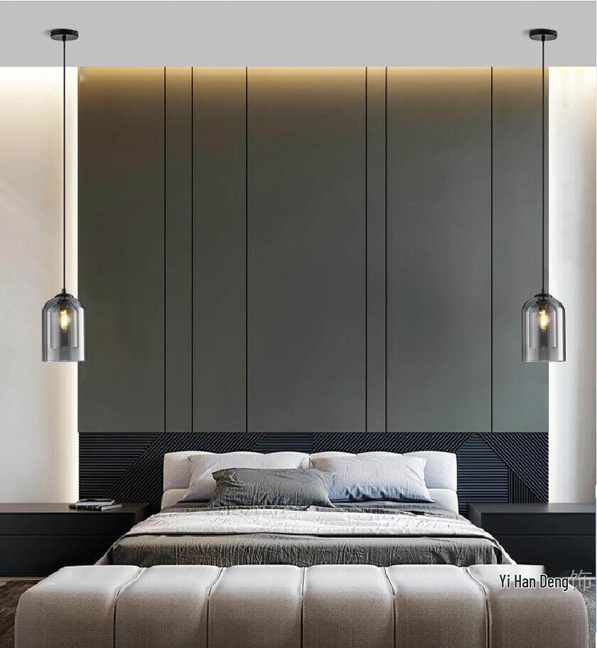 Nordic Modern Pendant Light – Minimalist Glass Fixture for Coffee Shops, Bedside, Bar Counters