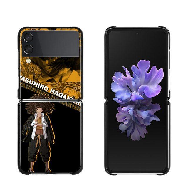 Phone Protective Case For Samsung Galaxy Z Flip3 5g Back Cases For Samsung Z Flip Capa Black Shell Fundas Danganronpa Cartoon