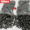 500pcs Mixed Car Motorcycles Metal Screw Tapping Fastener Clip U-Type Clip with Screw Anti-rust Protection Clip Screw Buckle Iron Sheet
