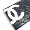 Chanel Cambon Line CC CC Mark Bifold Logo Compact Wallet Flap Folded Wallet