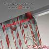 2pcs,Curtains Christmas Candy Cane Ornaments Snow (3) Pattern Popular Curtains Versatile 100% Polyester Curtains Thermal