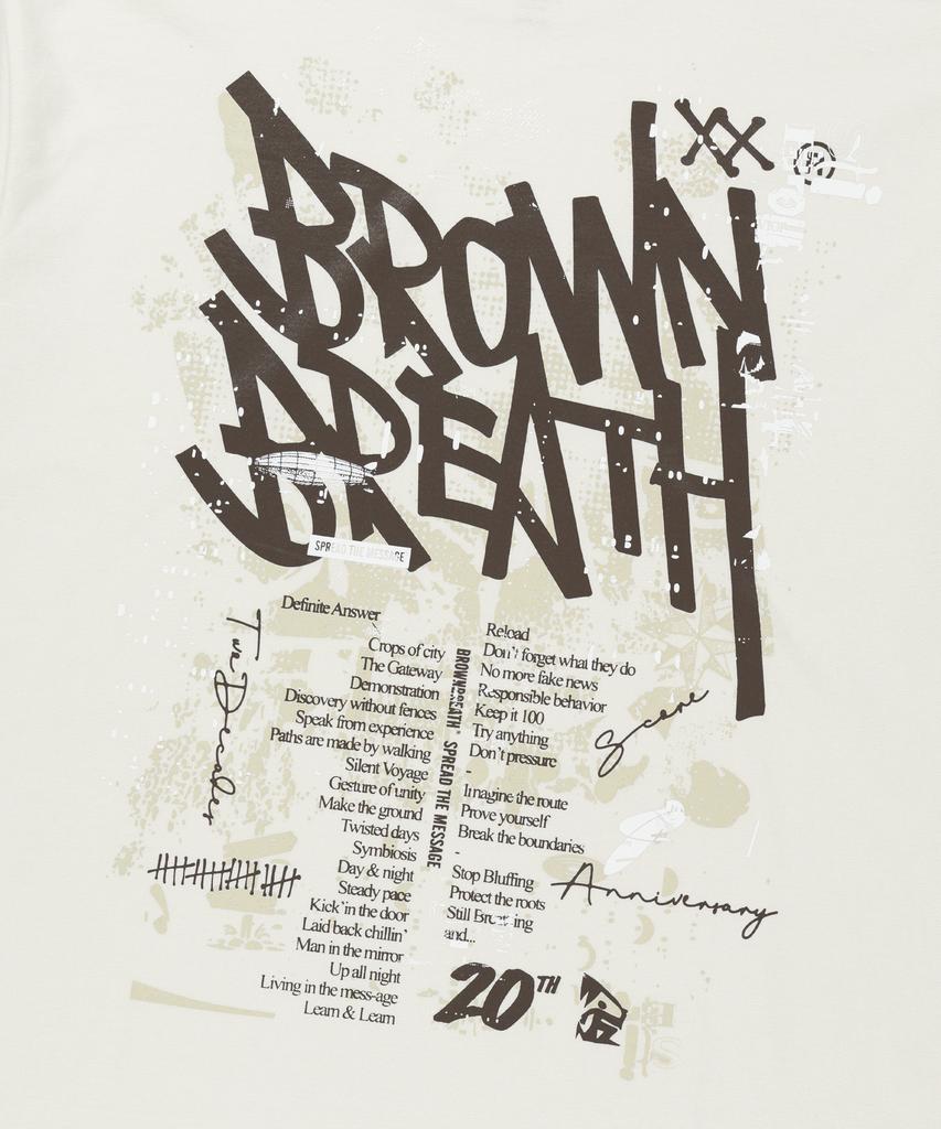 BROWNBREATH 20Th Anniv Tag Tee - Ivory