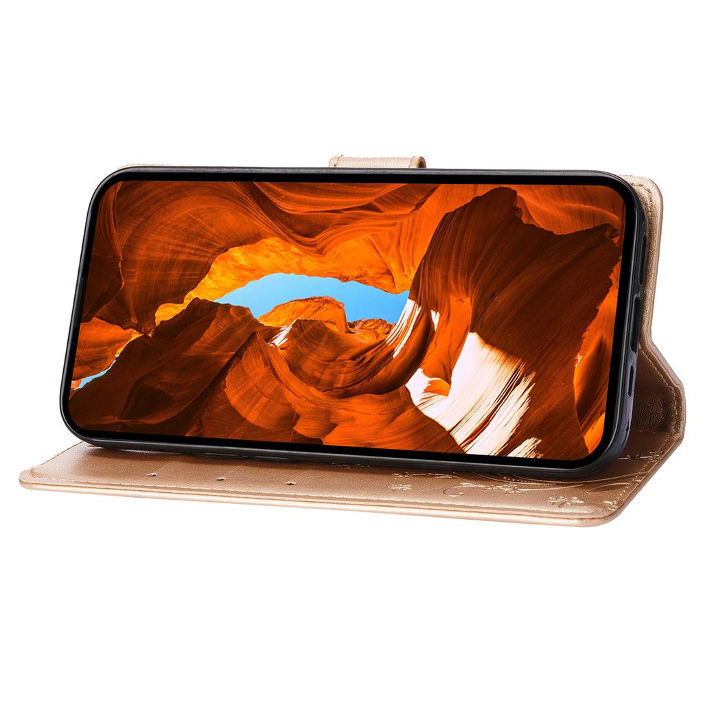 For iPhone 16 Pro Case Shockproof Butterfly Floral Leather Flip Phone Cover