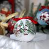 8cm Christmas Ball Decoration Santa Claus Snowman Pattern Painted Foam Christmas Balls Christmas Tree Hanging Party Decorations