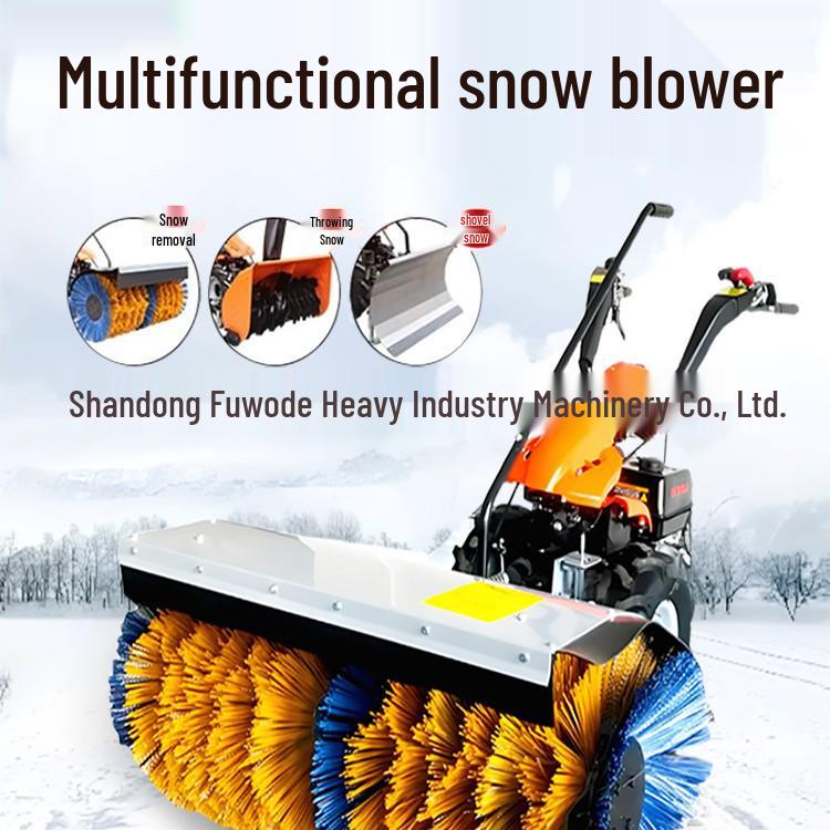 Compact Self-Propelled Snow Sweeper with All-Gear Roller Brush - Ideal for Municipal Use
