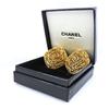 CHANEL COCO Mark Earring Rhombus vintage gold Plated Gold Square 30g Women Used