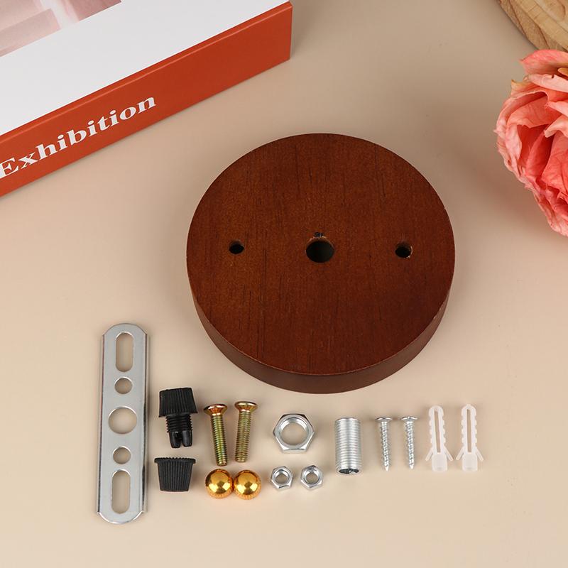 10/12Cm Holz Lampenfuß Modern Deckenplatte Holz Deckenhalter Pendelleuchte Fassung Kronleuchter Basis DIY Beleuchtungszubehör