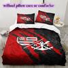 Flamengo Football Soccer Pattern Bedding,Quilt Set Quilt Cover Pillowcase Home Birthday Gift (1*duvet Cover+2*pillowcase,without Core)