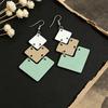 New Geometric Heart Patchwork Eco-friendly Alloy Earrings