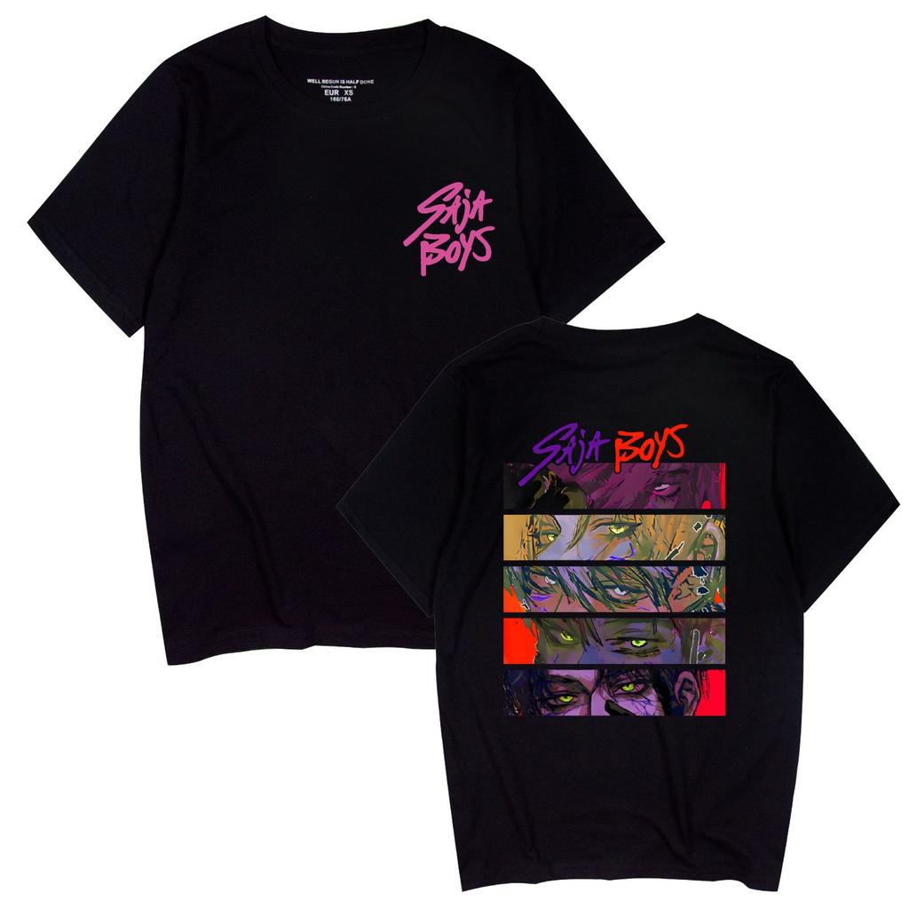 KPop Demon Hunters Anime Print T Shirt for Women Men Fashion Clothing Short Sleeve O-neck Tops CartoonT-shirts