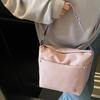 New Fashion Shoulder Bag Versatile Washed Oxford Cloth Bucket Bag Simple Solid Color Texture Shoulder Messenger Bag