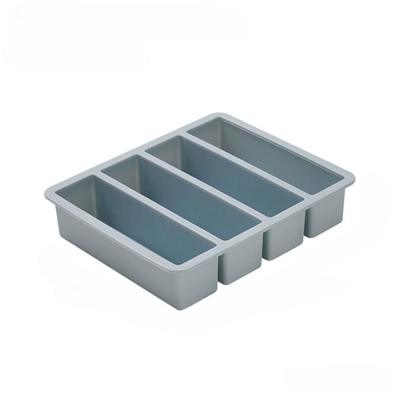 4 Grid Giant Silicone Ice Cubes Long Strip Square Whiskey Ice Tray Mold Non-toxic Durable Large Ice Mold Barware Cocktail Tools 6