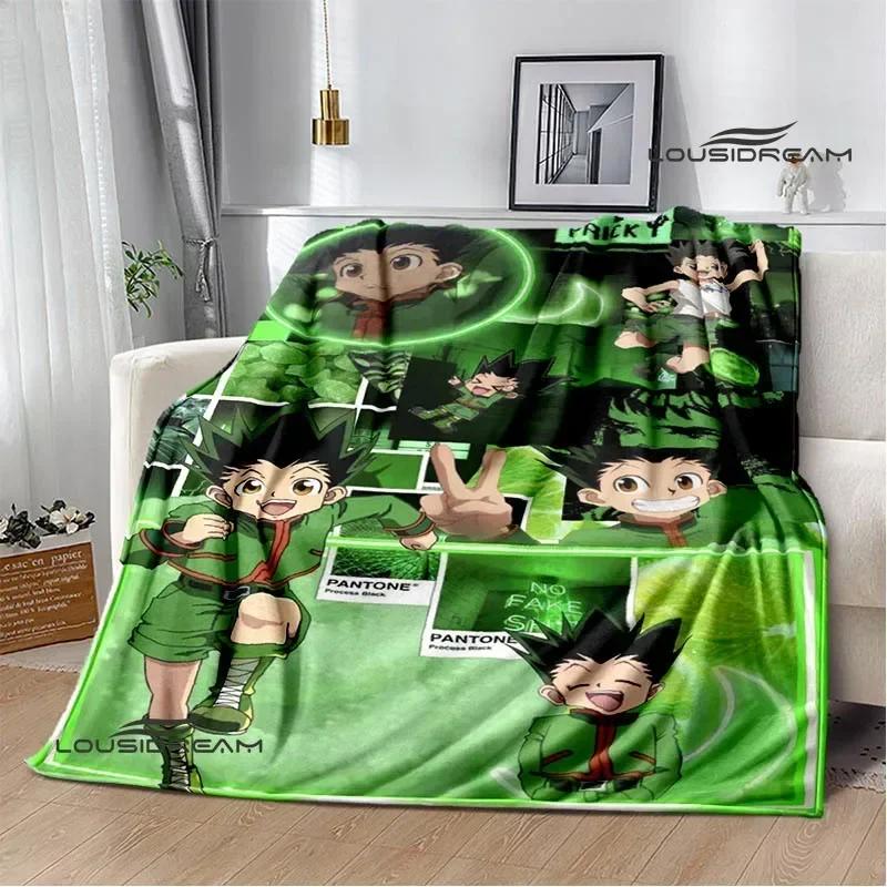 HUNTER×HUNTER Cartoon Printed blankets Picnic blanket Flange Warm blanket Home travel blankets bed linings birthday gift