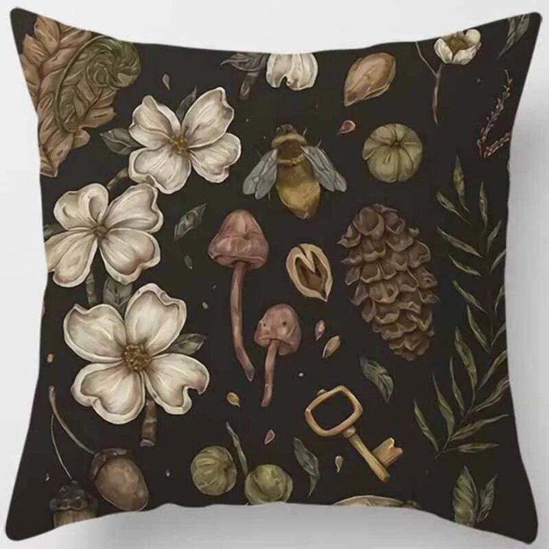 Animal and Plant Cartoon SeriesCushion CoverSofa Office PillowcasePeach Blossom OrnamentRainbow PillowcaseHome Decorations