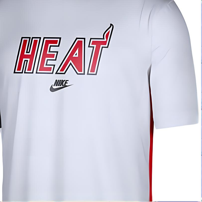 Nike Miami Heat Vintage Series Quick-Dry Shooting Practice T-Shirt Men Tops White DN8615-100