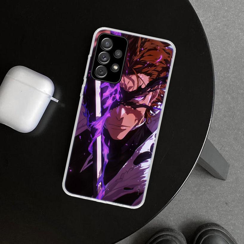 Aizen Sousuke Bleach Phone Case Cover for Samsung Galaxy A12 A22 A32 A52 A72 A02S A51 A50S A31 A20S A10S Note 20 Ultra 10 Plus G