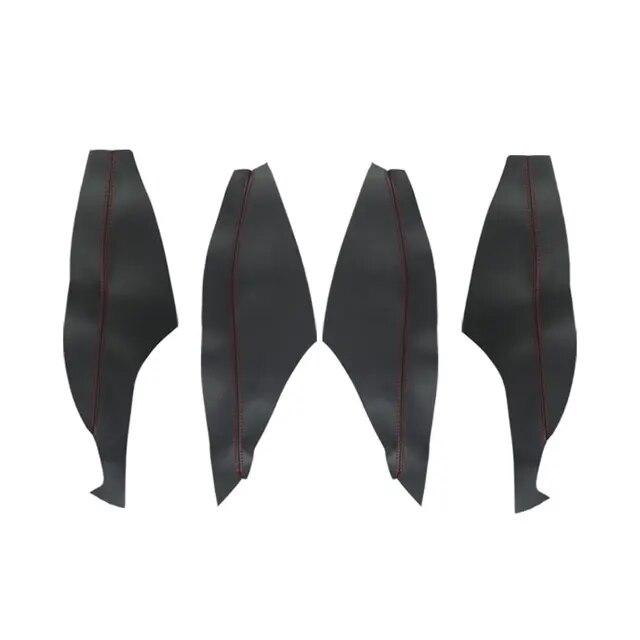 4pcs Car-styling Microfiber Leather Door Armrest Panel Cover Sticker For Toyota Corolla