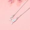Summer new product hollow unicorn necklace Mori small fresh pendant Korean version fashion collarbone chain women