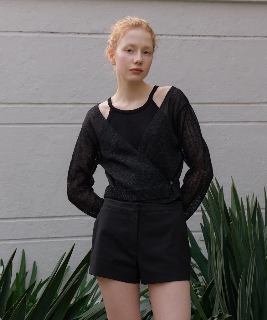 Assenti Solid Shorts_Black