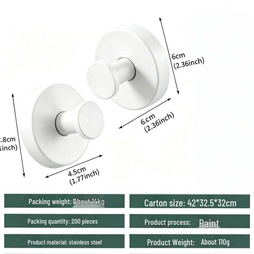 Traceless Stainless Steel Suction Cup Hook for Bathrooms & Kitchens